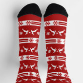 Elegante Rentiers Snowflakes Socken (Oben)