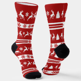 Elegante Rentiers Snowflakes Socken