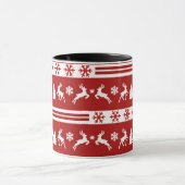 Elegante Rentiers Snowflakes Tasse (Zentrum)