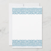 Elegante Rentner-Toga-Party in Blau Einladung (Rückseite)