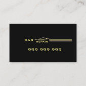 Elegante Reparatur von schwarzen Autos Visitenkarte (Vorderseite)