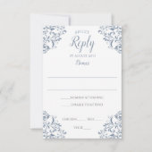 Elegante Reply Card - Nadine (Dusty Blue) Einladung (Vorderseite)
