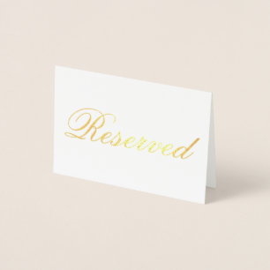 Elegante Reservierte Gold Foil Table Card Folienkarte