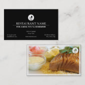 Elegante Restaurant Business Card Visitenkarte (Vorne/Hinten)