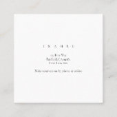 Elegante resturant GemüseVisitenkarte Quadratische Visitenkarte (Rückseite)