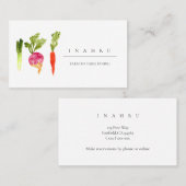 Elegante resturant GemüseVisitenkarte Visitenkarte (Vorne/Hinten)