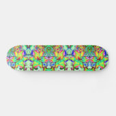 Elegante Retro-abstrakte Blumen Blume Lilien Skateboard (Horizontal)