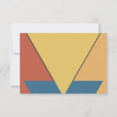 Elegante Retro Art Deco RSVP Karte (Rückseite)