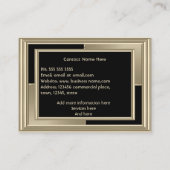 Elegante Retro Art Deco Visitenkarte (Rückseite)