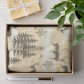 Elegante Retro Beige Cream Woodland Deer Seidenpapier (Geschenk)