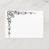 Elegante Retro Blank Table Name Platzkarten (Vorderseite)