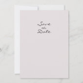 Elegante Retro-Blume-Save the Date-Karte Save The Date (Rückseite)