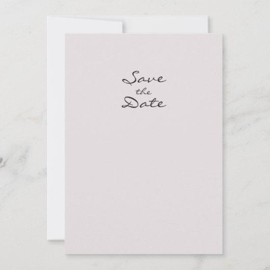 Elegante Retro-Blume-Save the Date-Karte Save The Date (Rückseite)