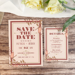 Elegante Retro Blush Floral Wedding Card Begleitkarte