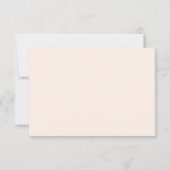Elegante Retro Blush Floral Wedding RSVP Card (Rückseite)