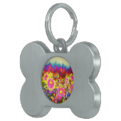 Elegante Retro-Boho Wasserfarben-Sonnenblumenfelde Tiermarke (Vorderseite rechts)