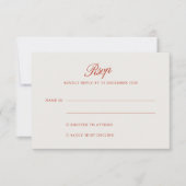 Elegante Retro Classic Red & Ivory RSVP Card (Vorderseite)