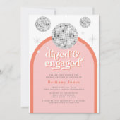 Elegante Retro Disco Groove Brautparty Rosa Einladung (Vorderseite)