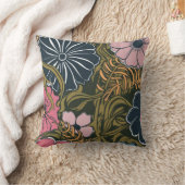Elegante Retro-farbene Frühlingsblumen #11 Kissen (Decke)
