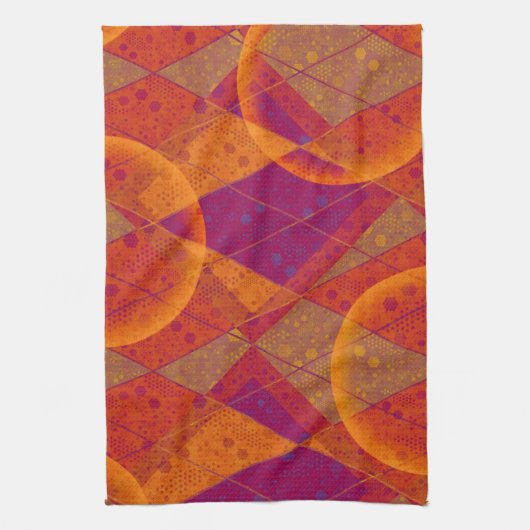 Elegante Retro farbenfrohe Pattern Küchenhandtüche Geschirrtuch (Vertikal)