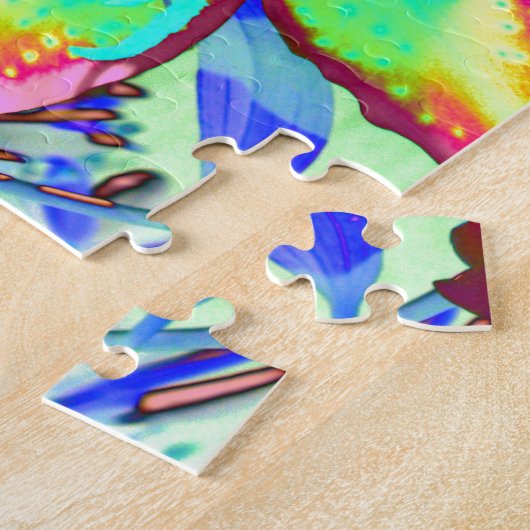 Elegante Retro farbenfrohe tropische Lily Puzzle (Seite)