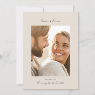 Elegante Retro-Foto-Hochzeit Save The Date