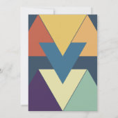 Elegante Retro Geometric Stilvolle Moderne Hochzei Einladung (Rückseite)