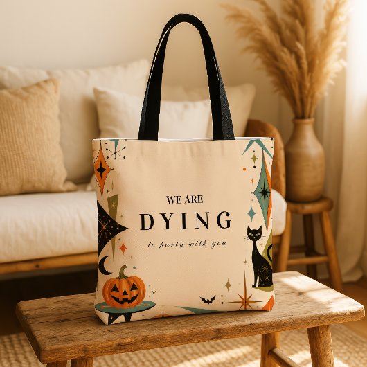 Elegante Retro-Halloween-Party Tasche