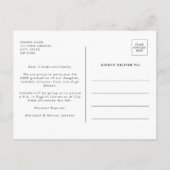 Elegante Retro Highschool Abschluss Ankündigung (Rückseite)