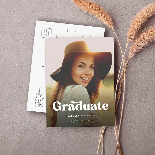 Elegante Retro Highschool Abschluss Ankündigung