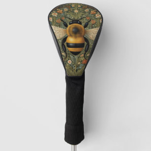 Elegante Retro-Hummel boho botanische Blumenkunst Golf Headcover