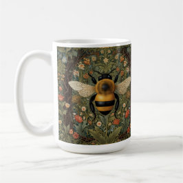Elegante Retro-Hummel boho botanische Blumenkunst Kaffeetasse