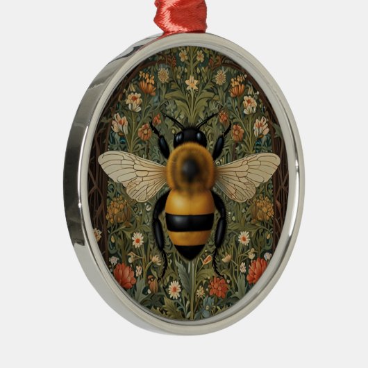 Elegante Retro-Hummel boho botanische Blumenkunst Ornament Aus Metall (Rechts)