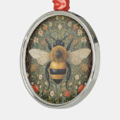 Elegante Retro-Hummel boho botanische Blumenkunst Ornament Aus Metall (Links)