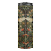 Elegante Retro-Hummel boho botanische Blumenkunst Thermosbecher (Rückseite)
