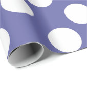 Elegante Retro-lila Polka-Punkte Geschenkpapier (Rolleneckpunkt)