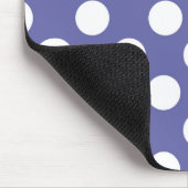 Elegante Retro-lila Polka-Punkte Mousepad (Ecke)