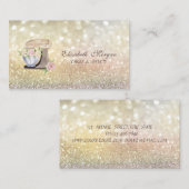 Elegante Retro Mixer Blume Bokeh Bäckerei Visitenkarte (Vorne/Hinten)