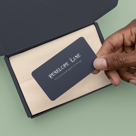 Elegante Retro Motto Minimalistische Visitenkarte