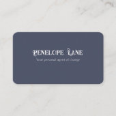 Elegante Retro Motto Minimalistische Visitenkarte (Vorderseite)