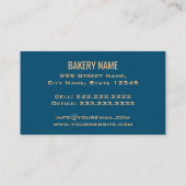 Elegante Retro Niedlich Süßkuchen Bäckerei Visitenkarte (Rückseite)
