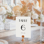 Elegante Retro Off White Wedding Tischnummer