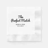 Elegante Retro Perfekte Übereinstimmung Benutzerde Serviette (Vorderseite)