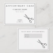 Elegante Retro-Schere - Ernennung zum Friseur Visitenkarte (Vorne/Hinten)
