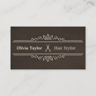 Elegante Retro-Schere Friseur-Stylist-Barbier-Shop Visitenkarte