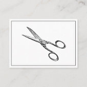 Elegante Retro-Scheren - Minimaler Haarsalon Visitenkarte (Rückseite)