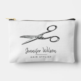 Elegante Retro-Scheren - Minimaler Haarstil Zubehörtasche