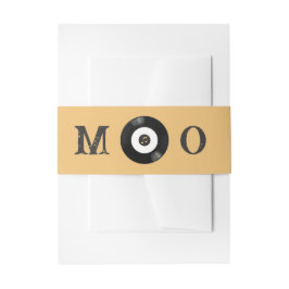 Elegante Retro Schwarz und Weiß Vinyl Record Hochz Einladungsbanderole