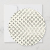 Elegante Retro Schwarz-weiße Linie Kunst, Dichtung Save The Date (Rückseite)