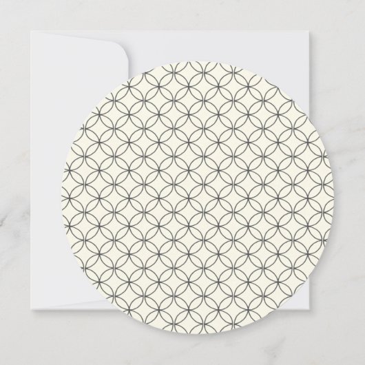 Elegante Retro Schwarz-weiße Linie Kunst, Dichtung Save The Date (Rückseite)